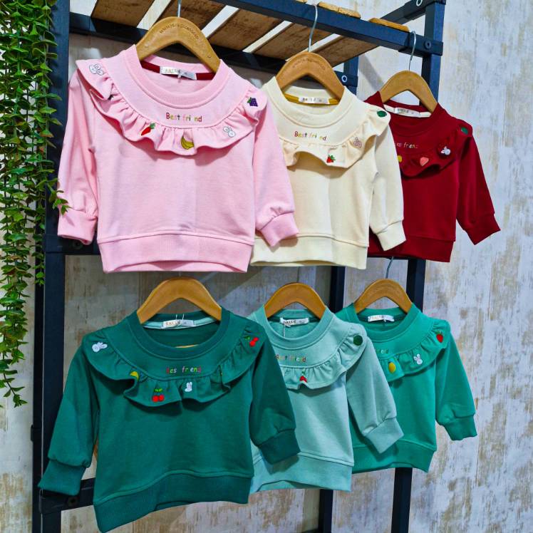 کد 1356بلوز یقه چین دار 