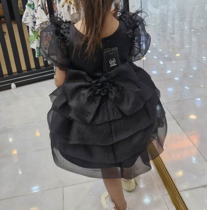 کد 1575لباس عروس مجلسی چین دار