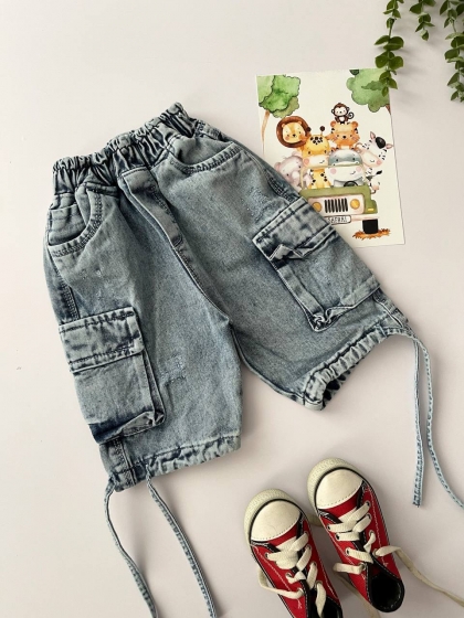 کد 1523شلوارک کارگو جین